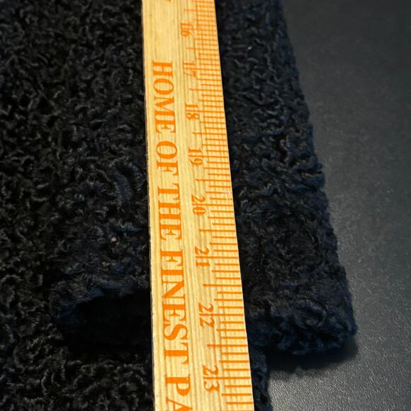 Vintage Renfrew Furs Persian Lamb Coat Black Curly Fur Mink Collar Calgary - Picture 5 of 11